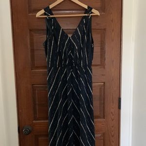 H&M Patterned navy blue maxi dress